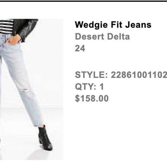 Levi's Wedgie Fit Jeans in Desert Delta size 24 - Picture 7 of 8